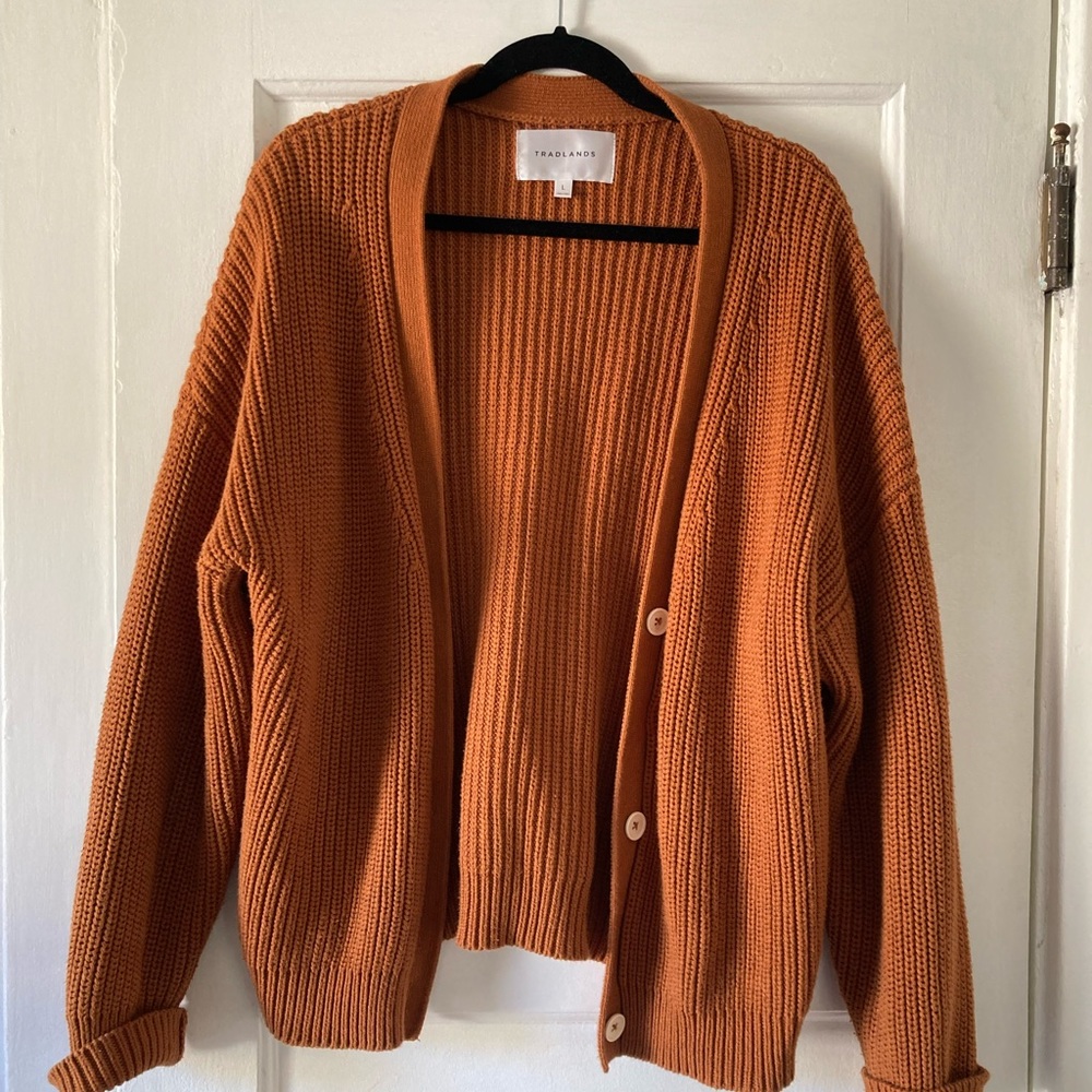 Tradlands Shelter Cotton Cardigan Sienna, Large